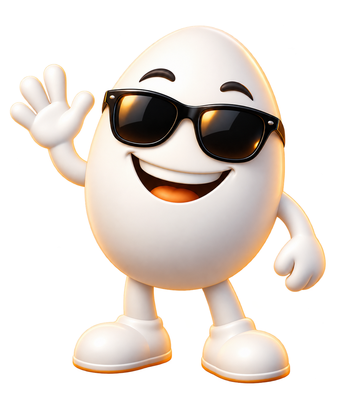 Mascota de Los Huevones con lentes negros
